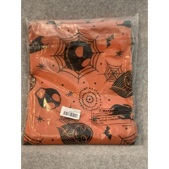 Nightmare Before Christmas Halloween Tablecloth 60x84 Rectangle Orange Fabric - Picture 2 of 3